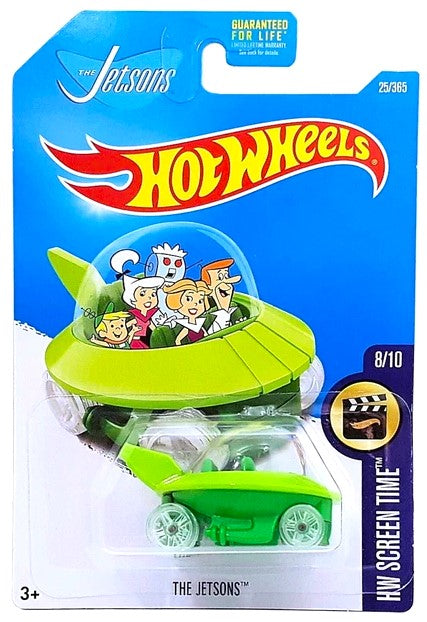 mattel hot wheels the jetsons capsule car die cast 1:64 hw screen time spaceship