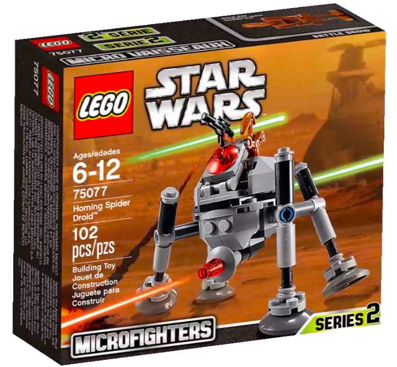 lego 75077 homing spider droid attack of the clones microfighters geonosis battle droid minifigure series 2