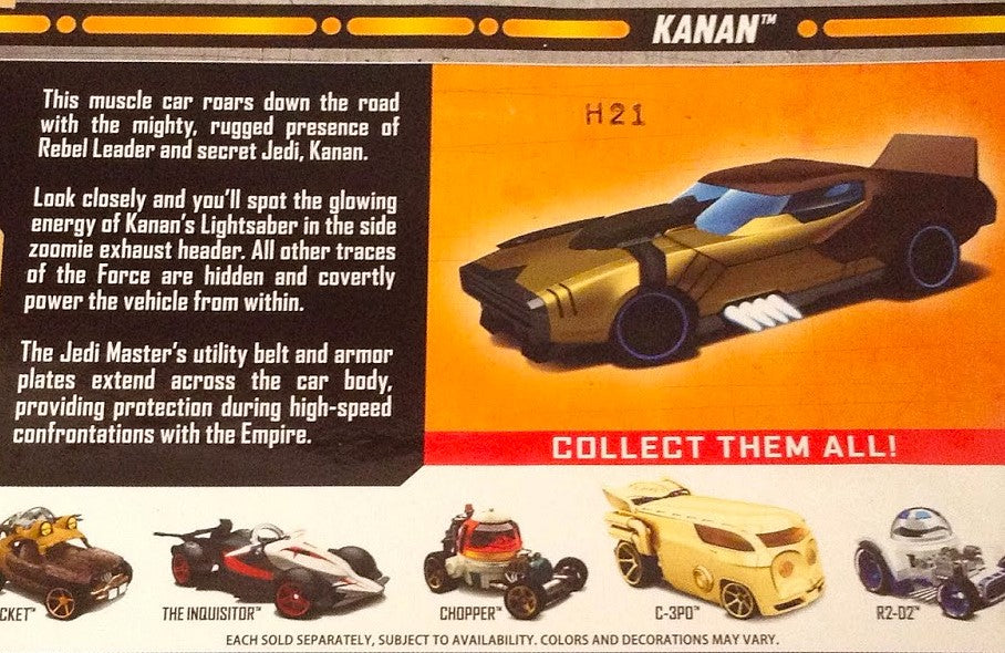 Hot Wheels Star Wars Character Cars - Kanan Jarrus (2014)