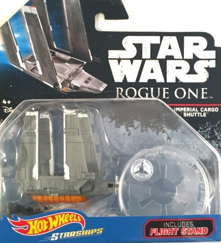 mattel hot wheels die cast starships imperial cargo shuttle rogue one flight stand scariff