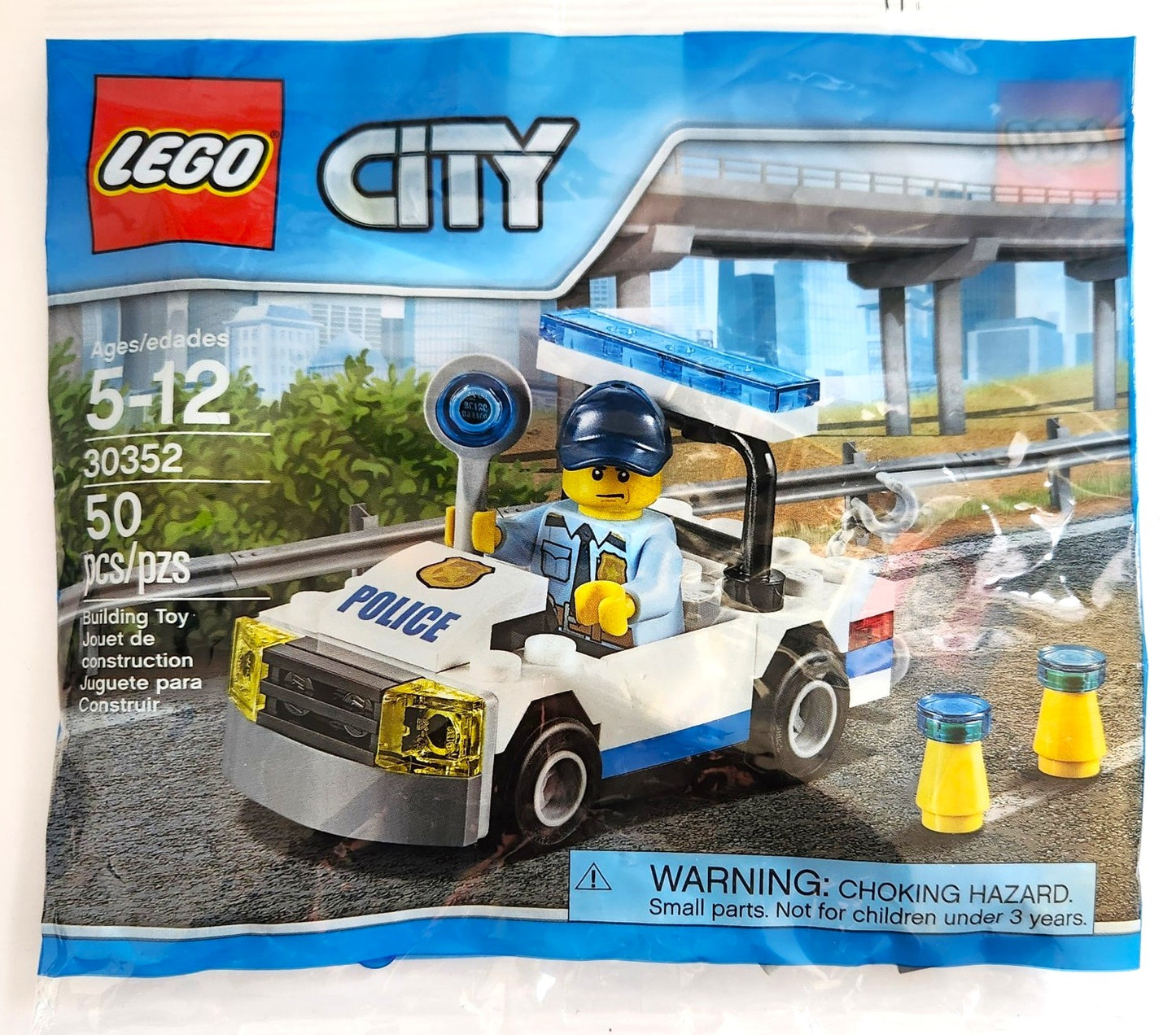 lego city 30352 plastic building blocks police car polybag minifigure