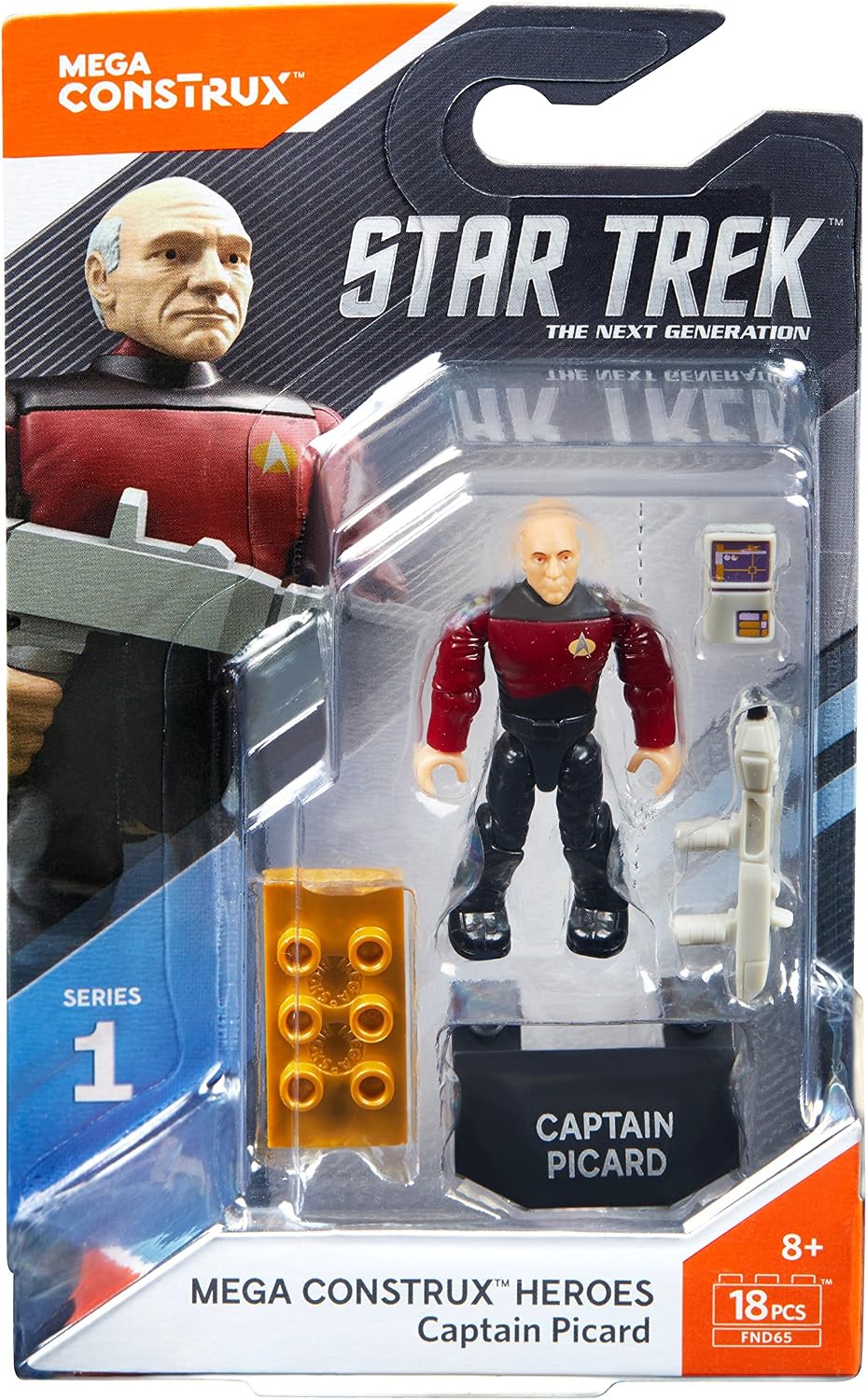 mega bloks construx heroes micro action figure series 1 star trek next generation captain picard