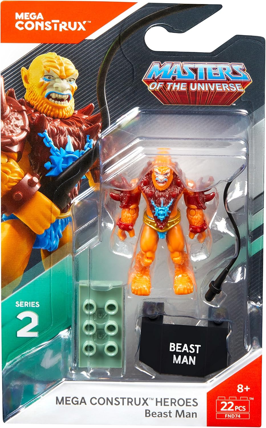 mega bloks construx heroes micro action figure series 2 masters of the universe beast man eternia