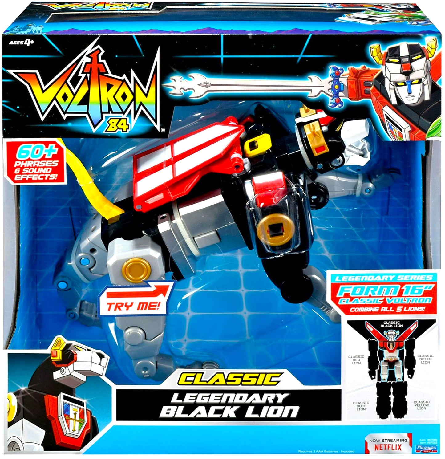 playmates classic 1984 voltron black lion blazing sword keith 