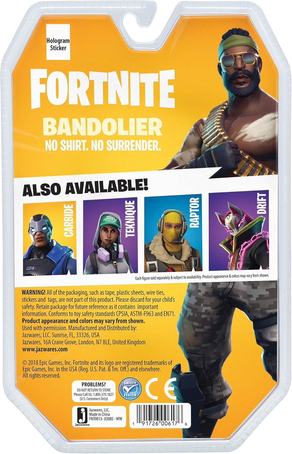2018 Jazwares 3.75 inch Fortnite Figure - Bandolier (Solo Mode)