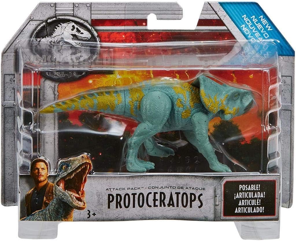 jurassic world dinosaur action figure mattel attack pack protoceratops  