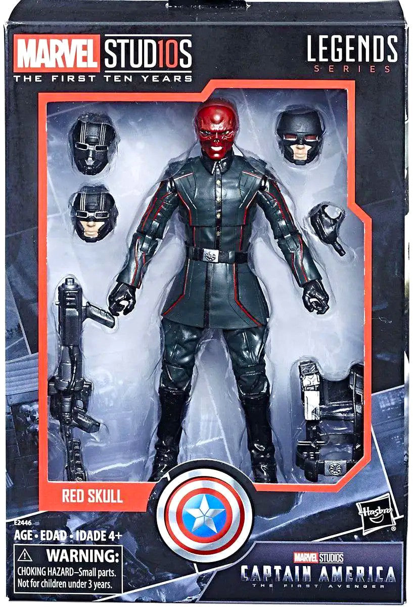 hasbro marvel legends 1/12 action figure 6 inch marvel studios the first ten years captain america hydra red skull johann schmidt 