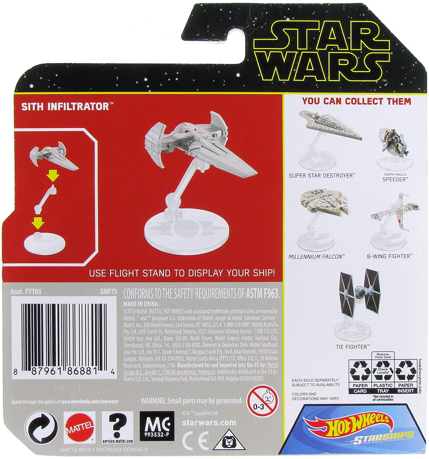 Hot Wheels Star Wars Starships - Sith Infiltrator (2018)