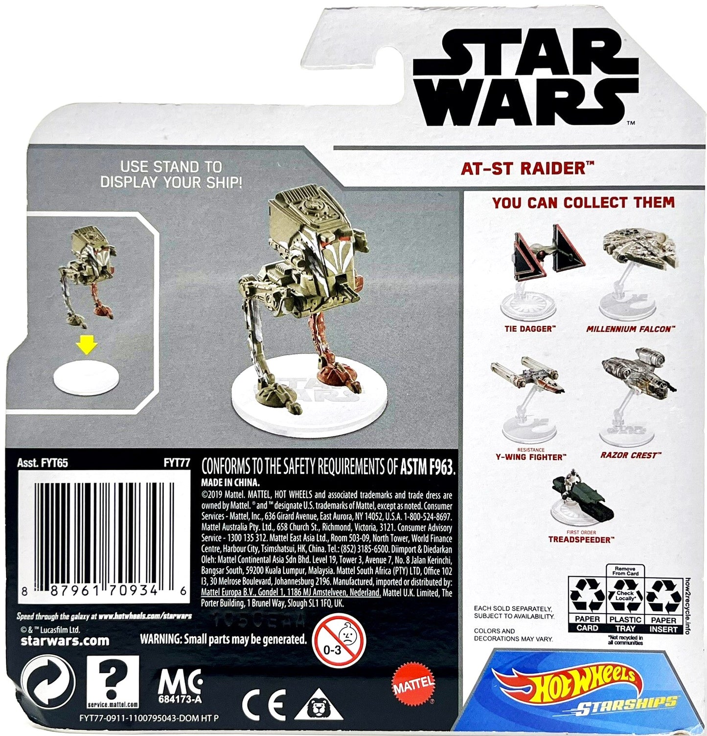 Hot Wheels Star Wars Starships AT-ST Raider (2019)
