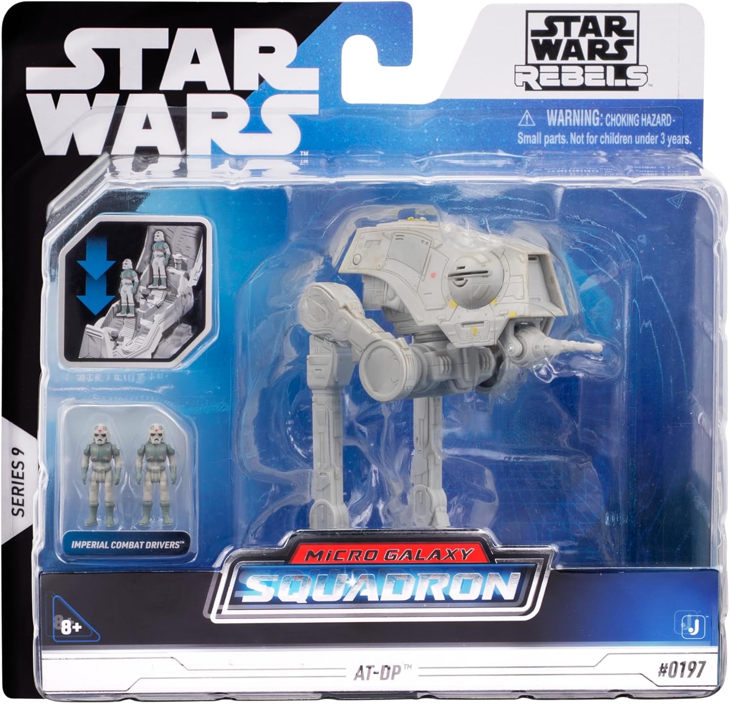 jazwares star wars micro galaxy squadron empire at-dp animated rebels imperial combat driver all terrain defense pod