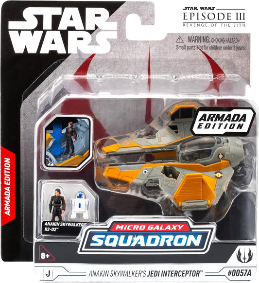 jazwares micro galaxy squadron star wars anakin skywalker jedi interceptor armada edition series 8 revenge of the sith