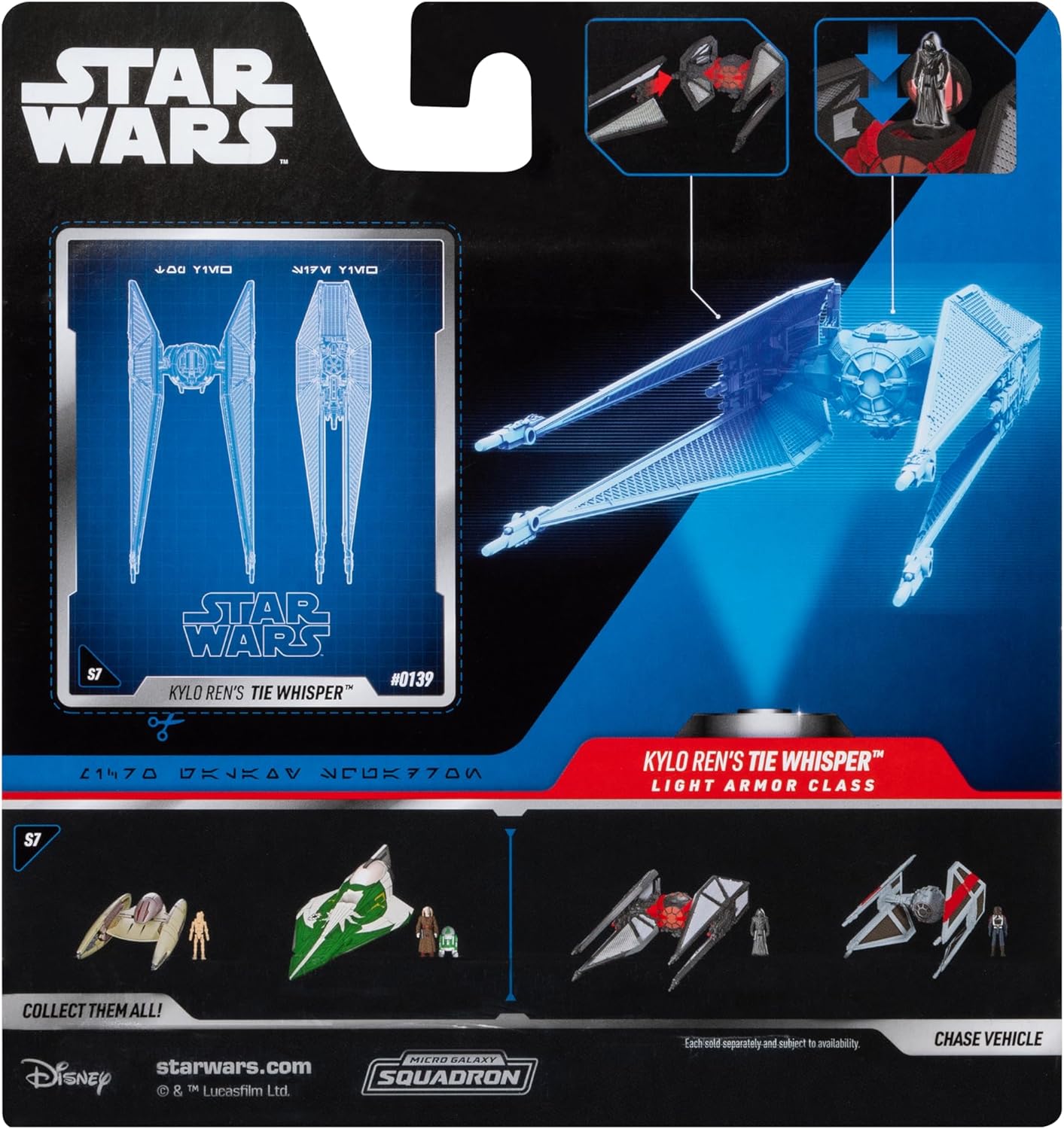 Star Wars Micro Galaxy Squadron Kylo Ren's TIE Whisper (Series 7)