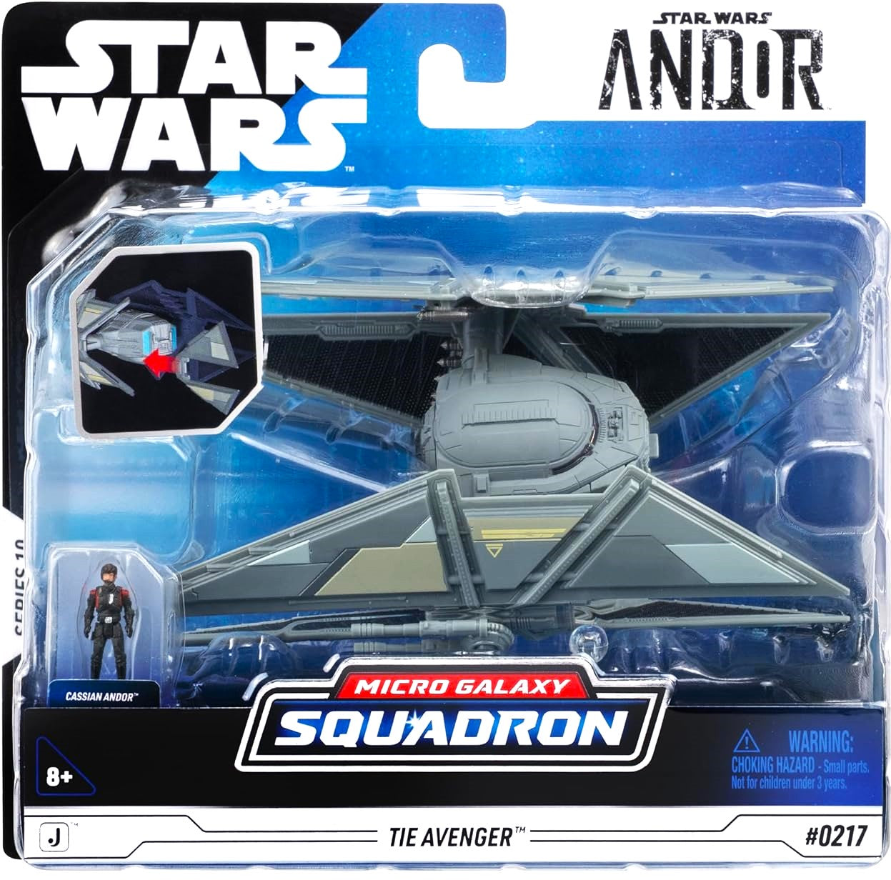 jazwares star wars micro galaxy squadron tie avenger andor disney plus cassian tie fighter pilot series 10