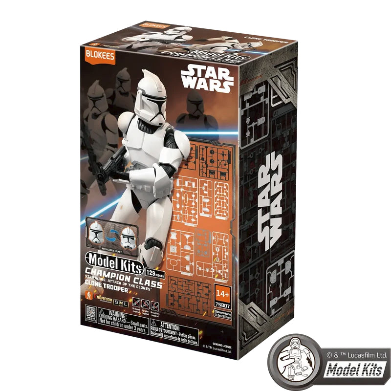 blokees star wars revenge of the sith clone trooper champion class CC07 mustafar clone wars galactic empire action figure model kit