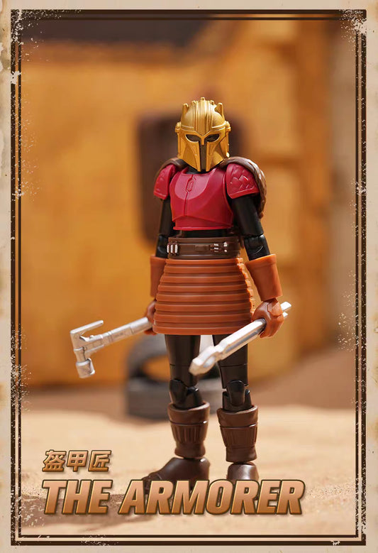 blokees star wars galaxy hero series the armorer model kit action figure the mandalorian