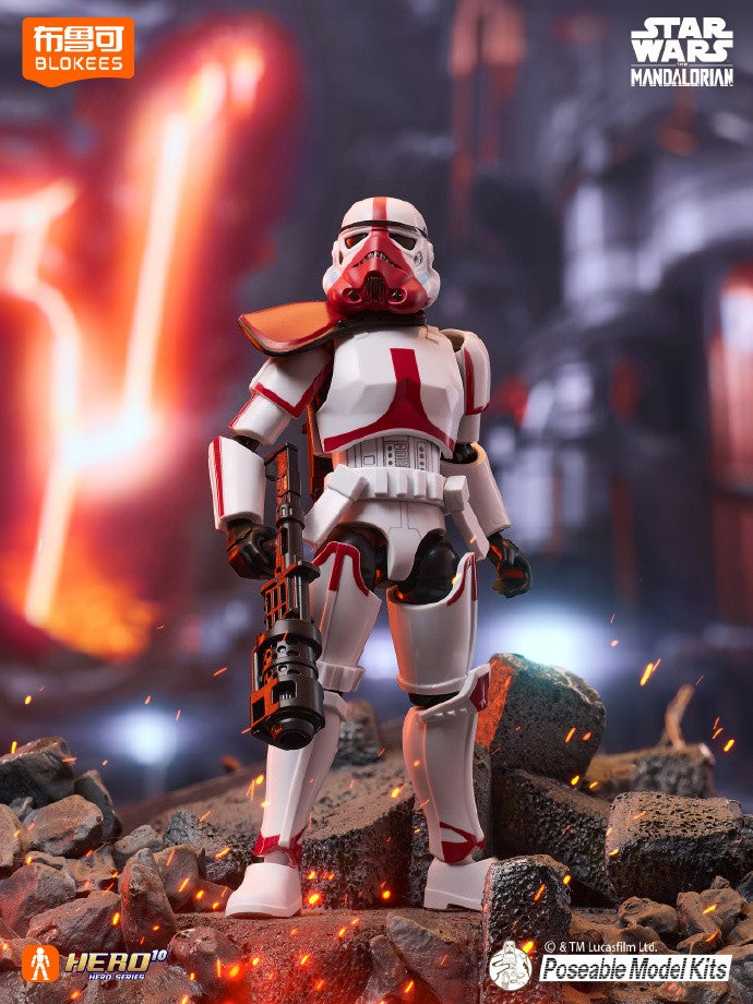 blokees star wars galaxy hero series 1 incinerator stormtrooper model kit action figure the mandalorian