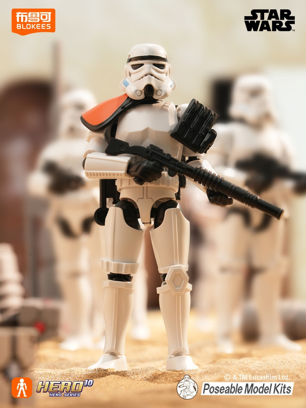 blokees star wars action figure imperial sandtrooper orange pauldron tatooine empire model kit galaxy hero class