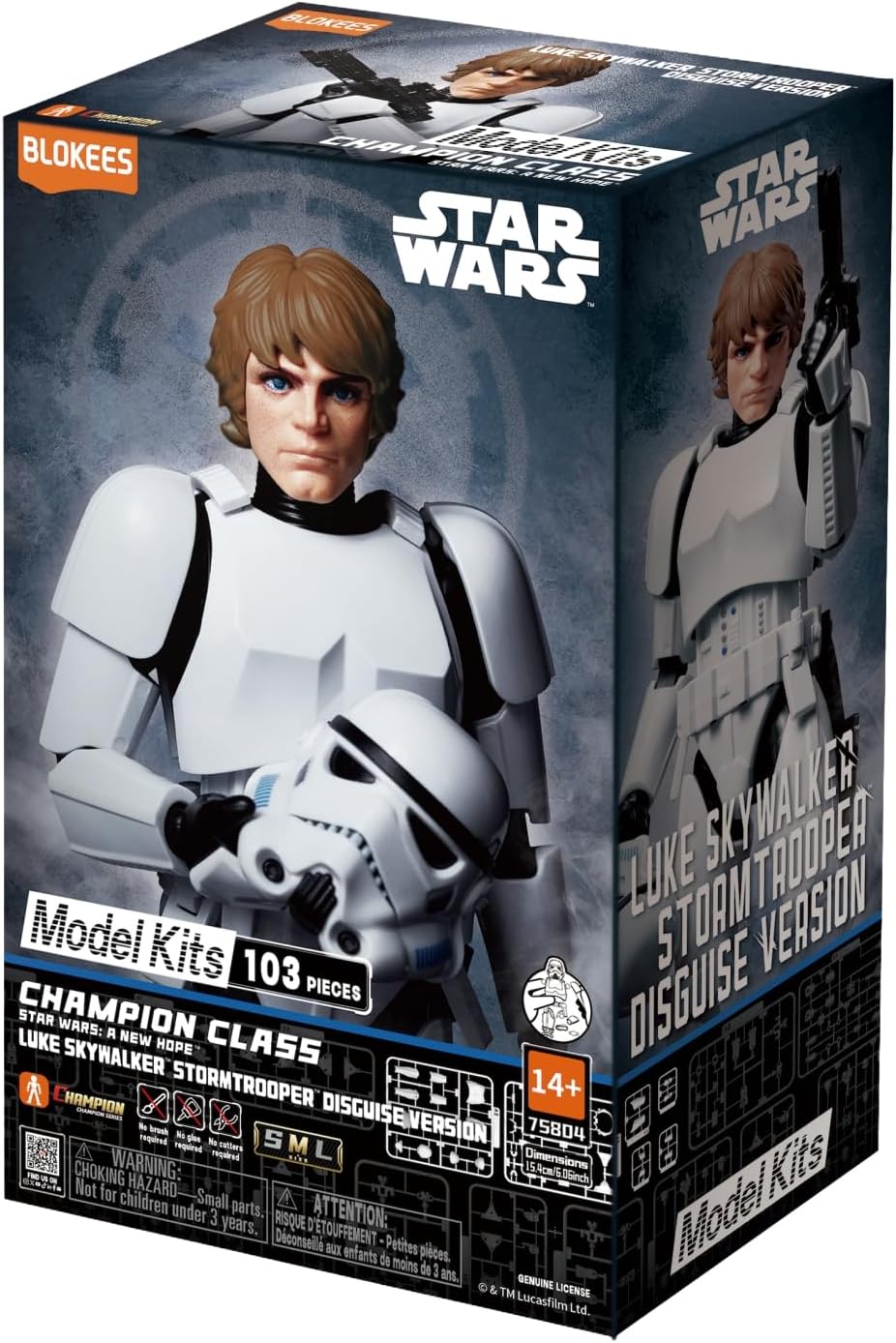 blokees star wars model kit luke skywalker stormtrooper disguise a new hope 1:12 champion class figure mouse droid death star