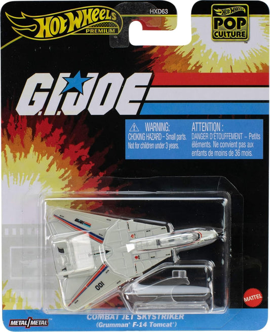 mattel hot wheels gi joe skystriker die cast pop culture 1:64 premium navy f-14 tomcat combat jet