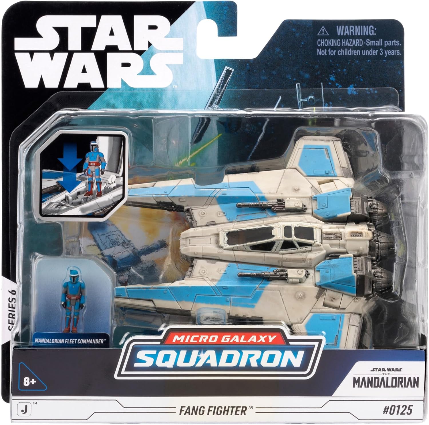 jazwares star wars micro galaxy squadron fang fighter mandalorian fleet commander series 6 starfighter class
