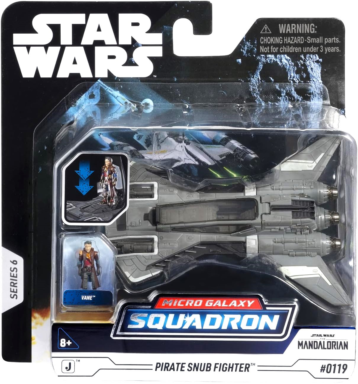 jazwares micro galaxy squadron star wars the mandalorian disney plus pirate snub fighter micro figure series 6