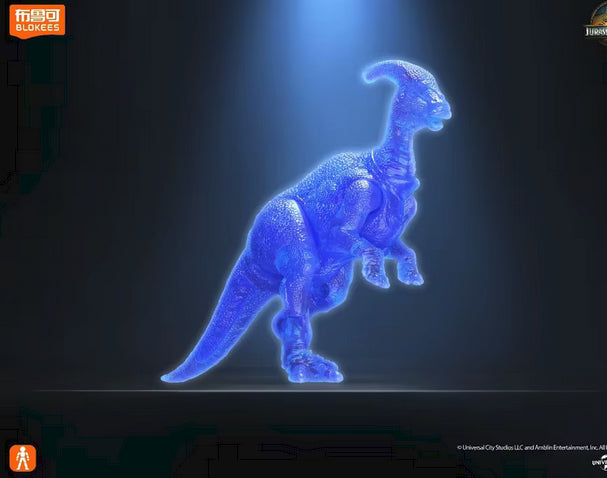 blokees jurassic world terraventures series 2 walmart exclusive parasaurolophus blue hologram dinosaur egg model kit 
