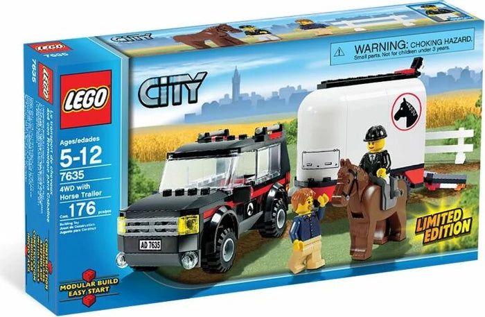 lego city 7635 4wd horse trailer plastic bricks building blocks