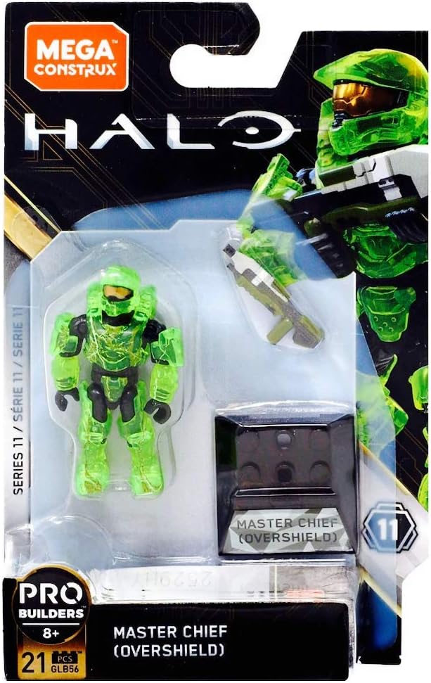 Mega Construx Halo Heroes Pro builder Series 11 Master Chief Overshield micro action figure