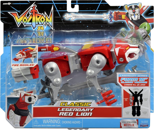 playmates classic 1984 voltron red lion blazing sword 