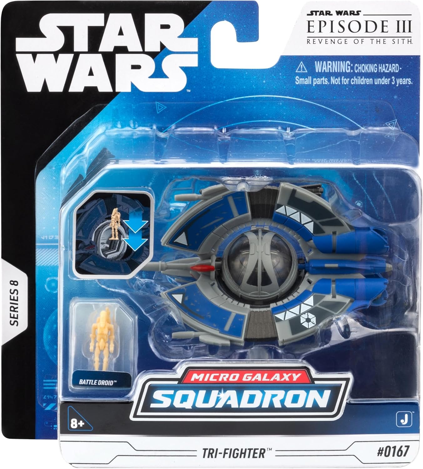 jazwares star wars micro galaxy squadron vehicles droid tri-fighter trade federation revenge of the sith