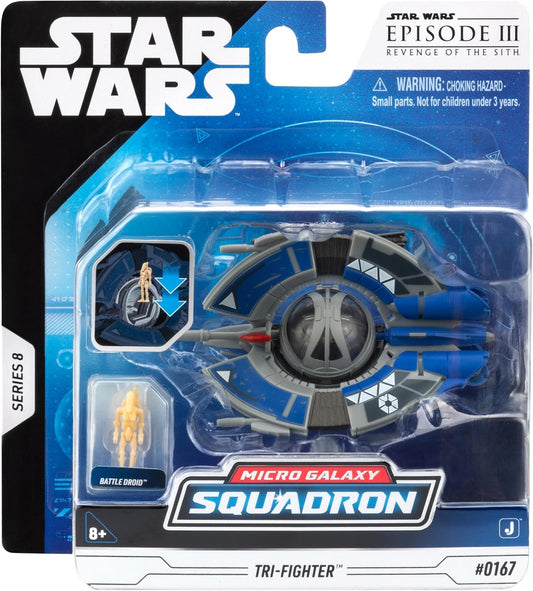 jazwares star wars micro galaxy squadron vehicles droid tri-fighter trade federation revenge of the sith